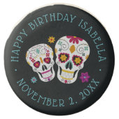 Day of the Dead Sugar Skulls Kids Birthday Party Chocolate Covered Oreo (Front)