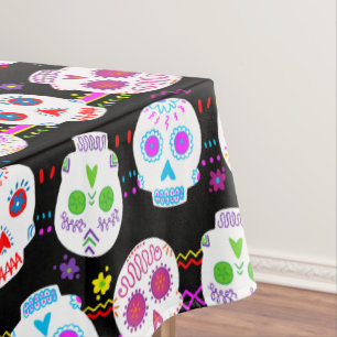 Day Of The Dead Sugar Skulls Tablecloth