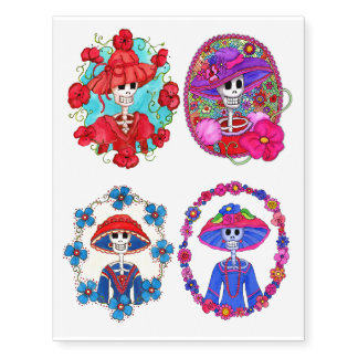 Day of the Dead Temporary Tattoos