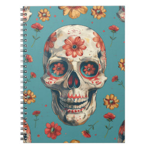 Day of the dead themed design notebook