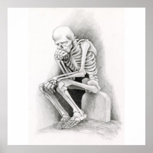 Day of the Dead Thinker Poster