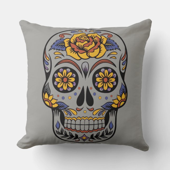 Day of the Dead throw pillow (Front)