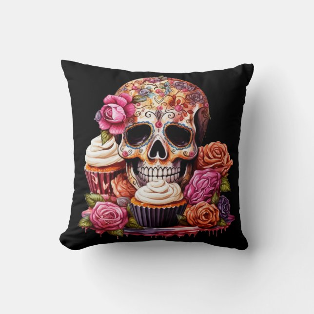 Day of the Dead  Throw Pillow (Front)