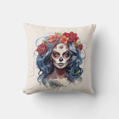 Day of the Dead Throw Pillow