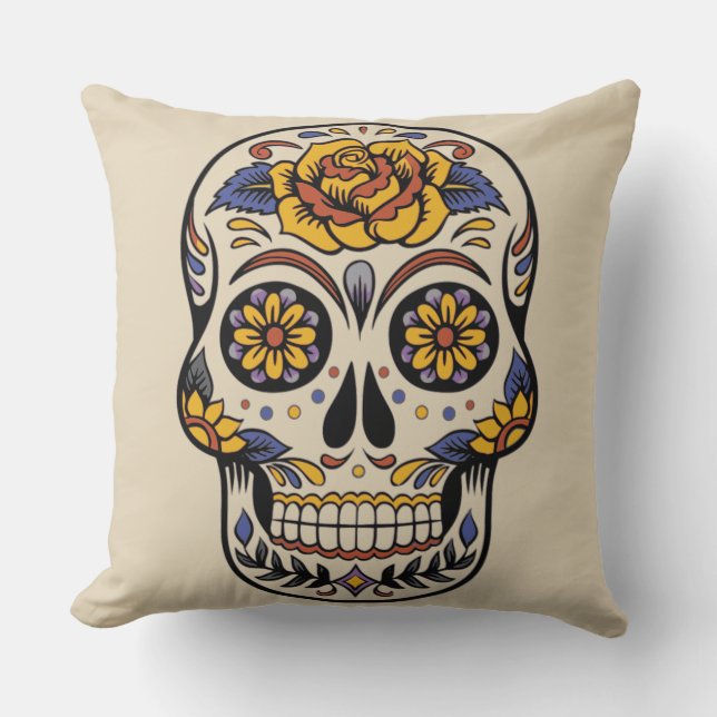 Day of the Dead throw pillow (Front)