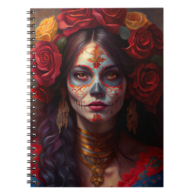 Day of the dead V4 -Women Oil paint Notebooks & Jo (Front)