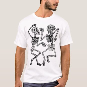 Day Of The Dead - Vintage Dancing Skeletons T-shirt by Vintage_Halloween at Zazzle