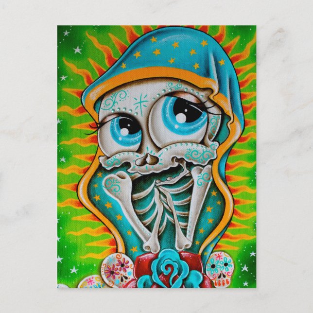 Day of the Dead Virgin Postcard (Front)