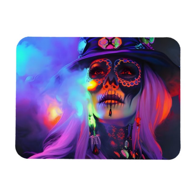 Day of the Dead Voodoo Queen of New Orleans Magnet (Horizontal)