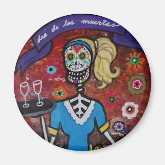 DAY OF THE DEAD WAITRESS MAGNET
