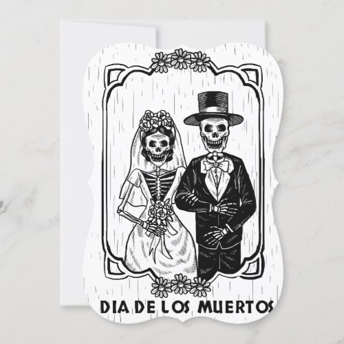 day of the dead wedding invitation