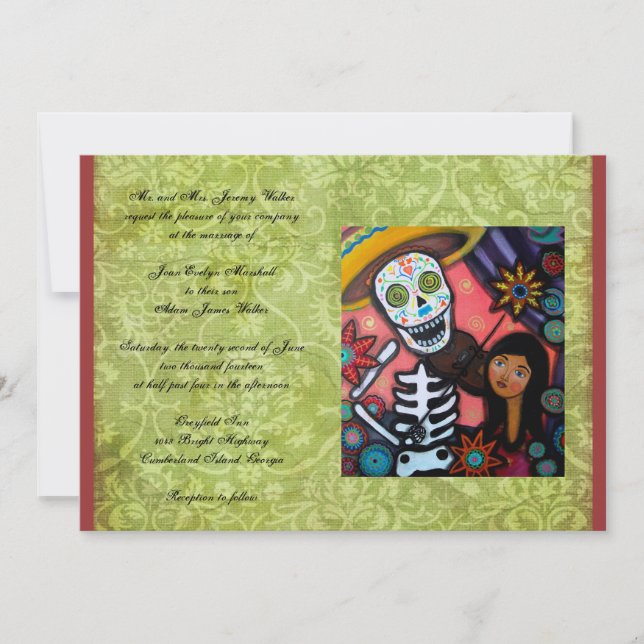 Day of The Dead Wedding Invitation (Front)