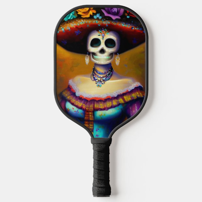 Day of the Dead Woman (1) Pickleball Paddle (Front)