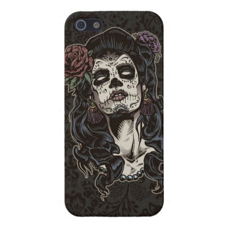 Day Of The Dead Woman Color Cover For Iphone Se/5/5s