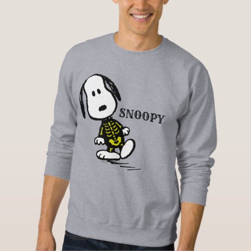 Day of the Dog  Snoopy Halloween Skeleton Sweatshirt