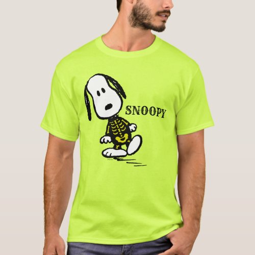 Day of the Dog  Snoopy Halloween Skeleton T_Shirt