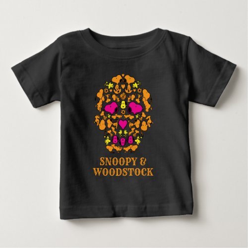 Day of the Dog  Snoopy  Woodstock Skull Baby T_Shirt