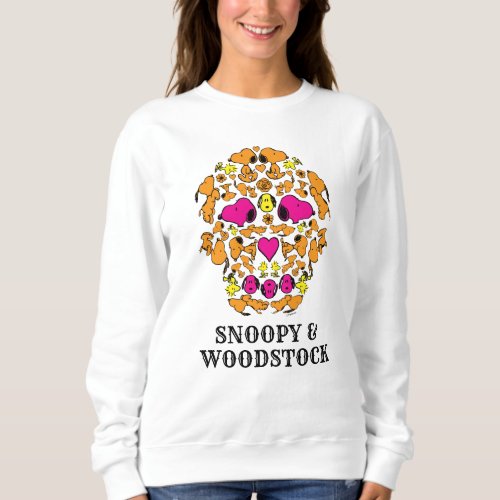 Day of the Dog  Snoopy  Woodstock Skull Sweatshirt