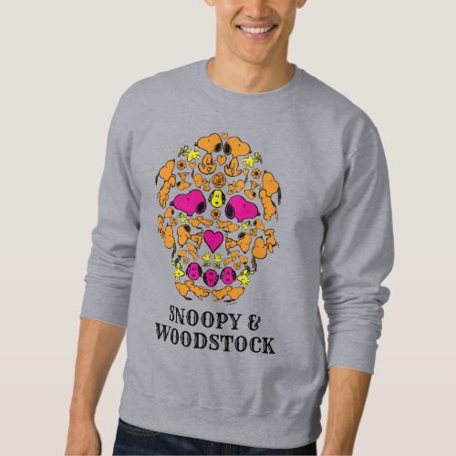 Day of the Dog  Snoopy  Woodstock Skull Sweatshirt