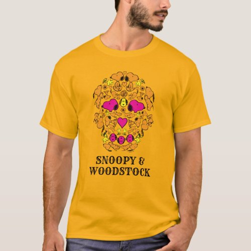Day of the Dog  Snoopy  Woodstock Skull T_Shirt