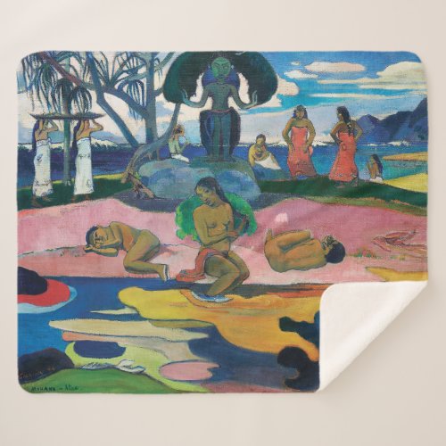 Day of the God  Paul Gauguin  Sherpa Blanket