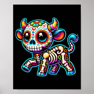Day Of The Government Agencyd Sugar Skull Bull Fun Poster
