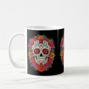Day Of The Government Agencyd Sugar Skull Floral Coffee Mug