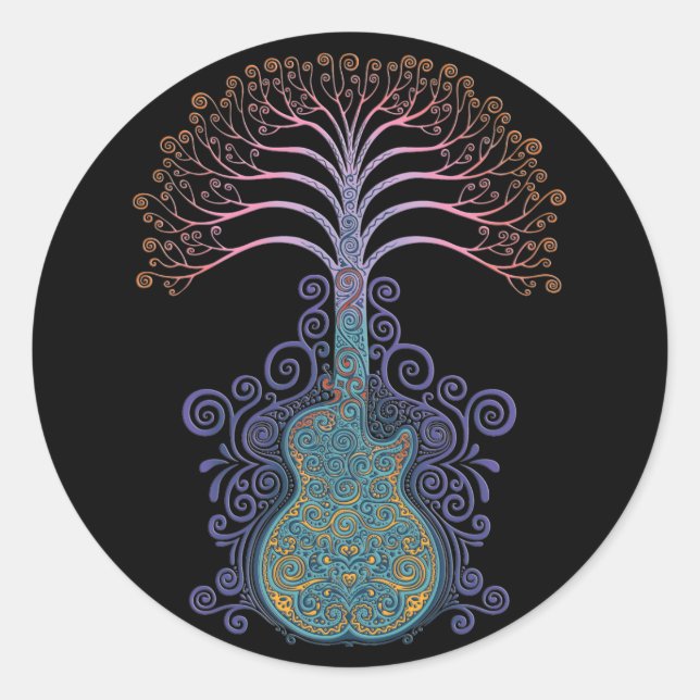Day of the Guitree Classic Round Sticker (Front)