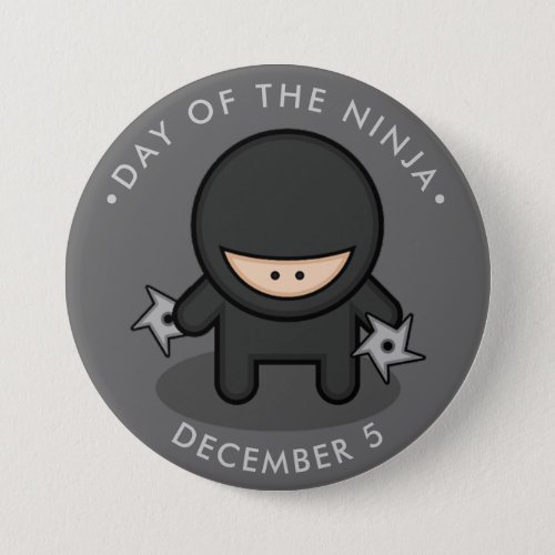 Day of the Ninja cartoon shuriken Button