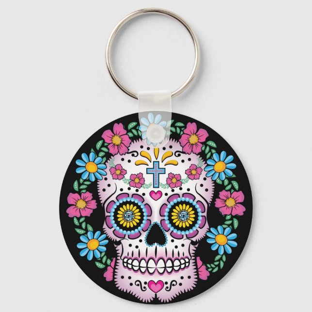 Day of the Skull Dead Keychain (Front)
