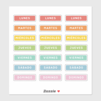 Day of the Week (Spanish) Sticker