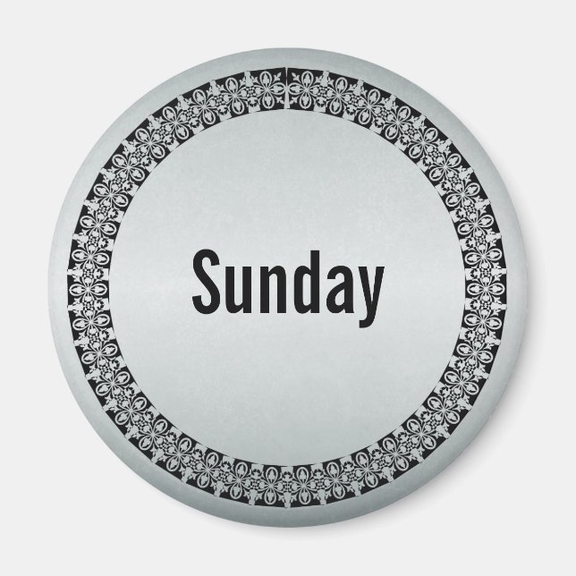 Day of the Week Sunday Magnet (Front)