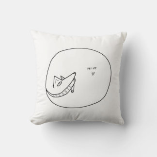 Day off retro style animal pet dog relax weekend throw pillow