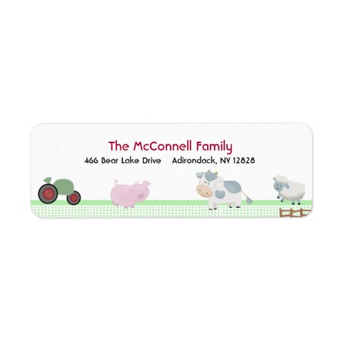DAY ON THE FARM PRINTABLE ADDRESS LABELS