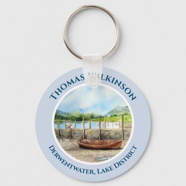 Day out to Derwentwater Lake District Cumbria Keychain (Front)