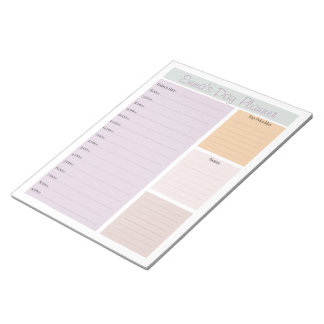 Day Planner Lavender, Apricot, Dusty Mint Notepad