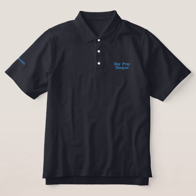 Day Pray Designs Embroidered Polo (Design Front)