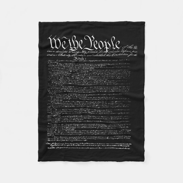 Day Preamble Of The Constitution We The People  Fleece Blanket (Front)