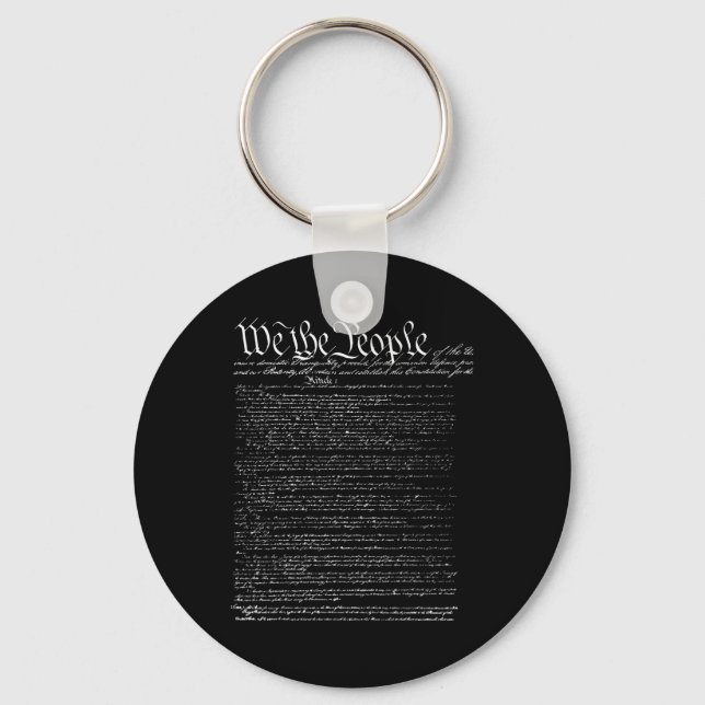Day Preamble Of The Constitution We The People  Keychain (Front)