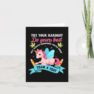 Day Shirt Unicorn Test Day  Card