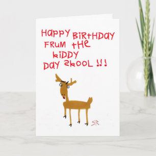 Day Skool birthday greeting card