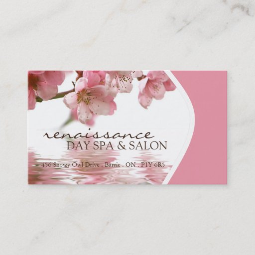 Customizable Day Spa and Salon Business Card