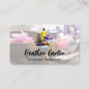 Day Spa Bath Salts Oils and Herbal Soaps Business Card