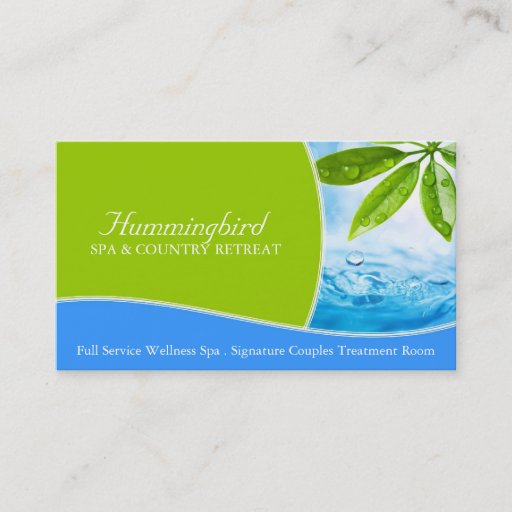 Customizable Day Spa Business Card