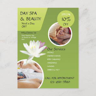 Day SPA Business Postcard