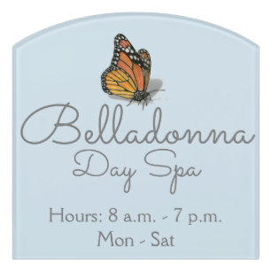 Day Spa Butterfly Customizable Door Sign