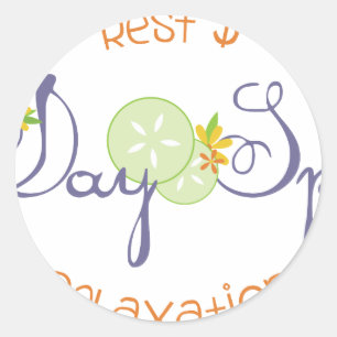 Day Spa Classic Round Sticker