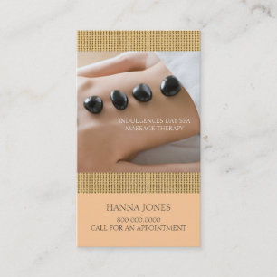 Day Spa Massage Therapy Business Card