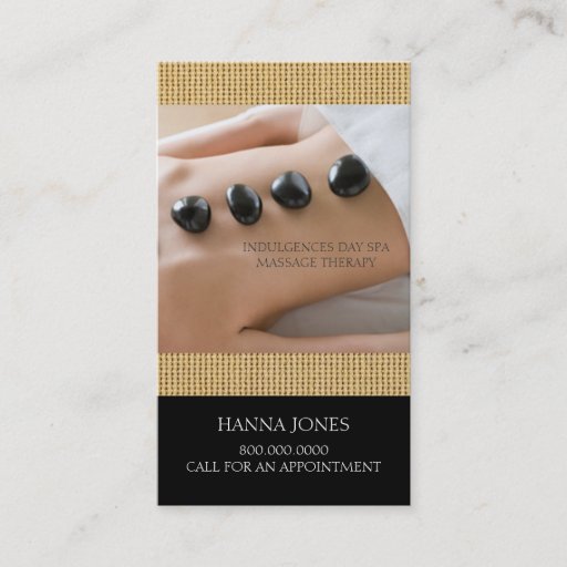 Customizable Day Spa | Massage Therapy Business Card