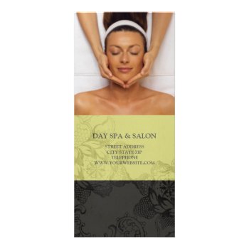Day Spa Massage Therapy Price List {olive} Rack Card by lifethroughalens at Zazzle